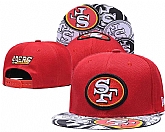 49ers Team Logo Red Adjustable Hat GS,baseball caps,new era cap wholesale,wholesale hats